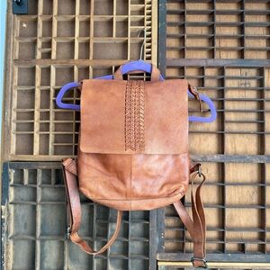 Brown Leather Backpack